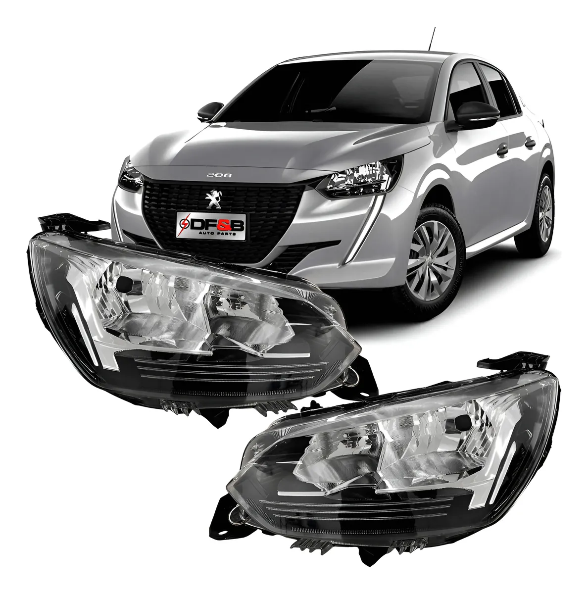 Farol Esquerdo Peugeot 208 2021 2022 2023/.. 3 Furos 